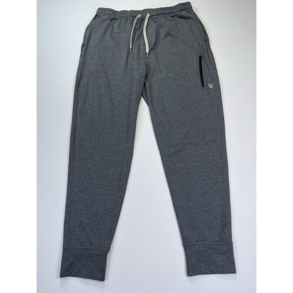 Vuori Joggers Pants Men's XL Gray Athletic Gym Running Waistband 32x28 Cuffed